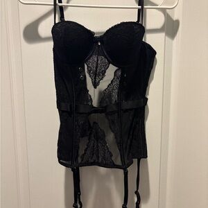 Black Lace Bustier corset top